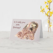 30歳の誕生日おもしろいはかわいい鷹に見えない カード (黄色い花)