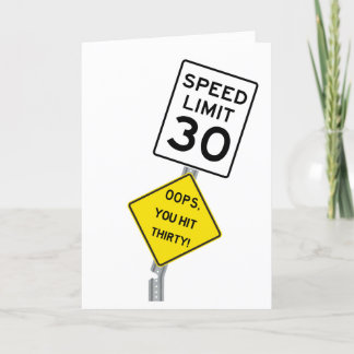 30歳の誕生日おもしろいカードを打った サンキューカード