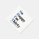 30歳の誕生日おもしろいパーティー スタンダードカクテルナプキン (角)