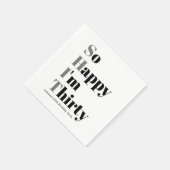 30歳の誕生日おもしろいパーティー スタンダードカクテルナプキン (角)