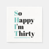 30歳の誕生日おもしろいパーティー スタンダードカクテルナプキン (正面)