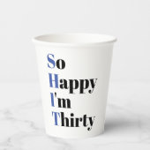 30歳の誕生日おもしろいパーティー 紙コップ (正面)