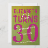 30歳の誕生日おもしろい 招待状 (正面)