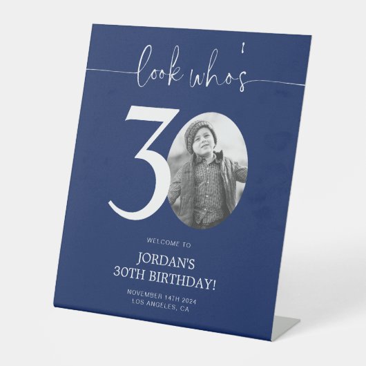 30歳の誕生日お祝いサイン | 30歳になりましたね 台座サイン (正面)
