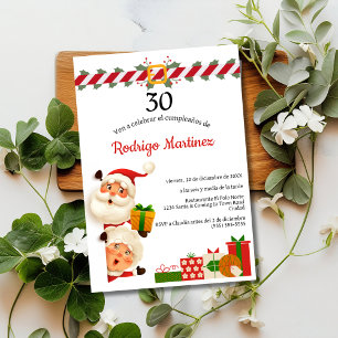 30歳の誕生日お祝いスペイン風サンタ&クラウス 招待状
