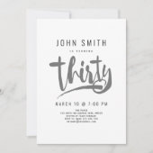 30歳の誕生日お祝いモダン男らし, 招待状 (正面)