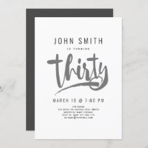 30歳の誕生日お祝いモダン男らし,