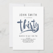30歳の誕生日お祝いモダン男らし, 招待状 (正面)