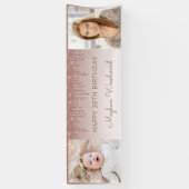 30歳の誕生日お祝いローズゴールドの輝き 横断幕 (縦)
