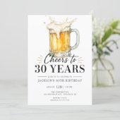 30歳の誕生日お祝い招待状 招待状 (スタンド正面)