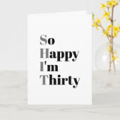 30歳の誕生日でおもしろいおめでとう カード (黄色い花)