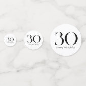 30歳の誕生日と白黒 コンフェッティ (正面)