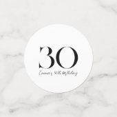 30歳の誕生日と白黒 コンフェッティ (スモール正面)