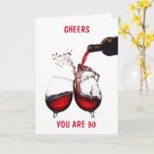 **30歳の誕生日と祝お客様への応援 カード (黄色い花)