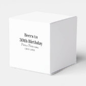 30歳の誕生日におしゃれな名前の日付の男性のためのシンプルなビール フェイバーボックス (裏面サイド)