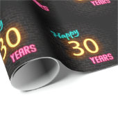 30歳の誕生日にネオンサインオンレンガ ラッピングペーパー (ロールコーナー)