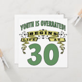 30歳の誕生日に人生が始まる カード (正面/裏面インサイチュ)