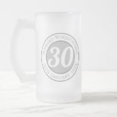 30歳の誕生日に名前と年齢と日付 フロストグラスビールジョッキ (左)