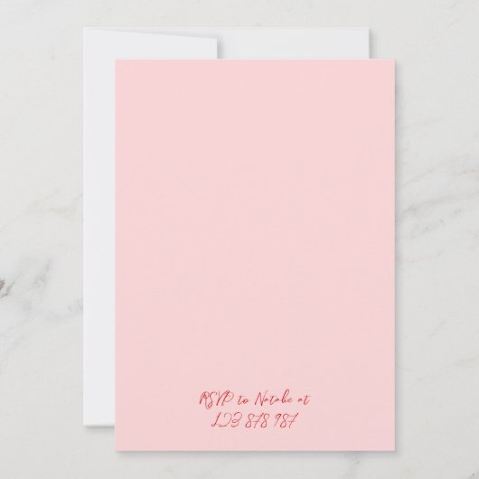 30歳の誕生日に手書き応援予測できなをプレゼント 招待状 (裏面)