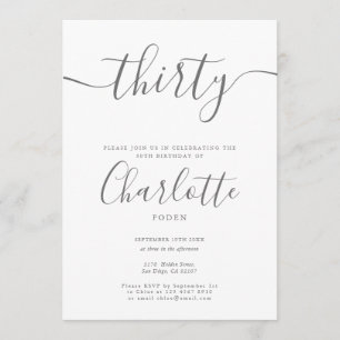 30歳の誕生日に署名 招待状