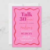 30歳の誕生日に30歳の縁ど波打ち声を掛ける 招待状 (正面)