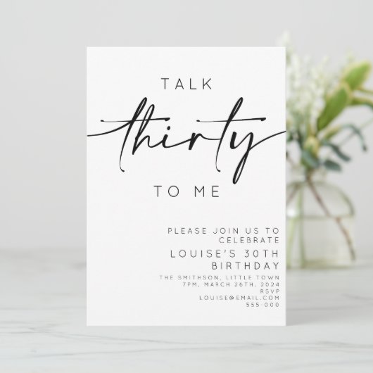 30歳の誕生日に30歳の誕生日を迎える 招待状 (スタンド正面)