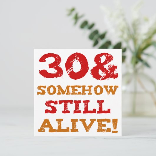 30歳の誕生日のギャグギフト カード (スタンド正面)