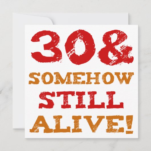 30歳の誕生日のギャグギフト カード (正面)