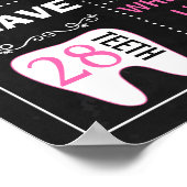 30歳の誕生日のケーキのスマッシュチョークボードの看板 ポスター (角)