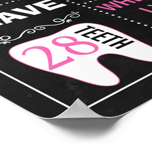 30歳の誕生日のケーキのスマッシュチョークボードの看板 ポスター (角)