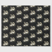 30歳の誕生日のスパーカーズオンブラック ラッピングペーパー (フラット)