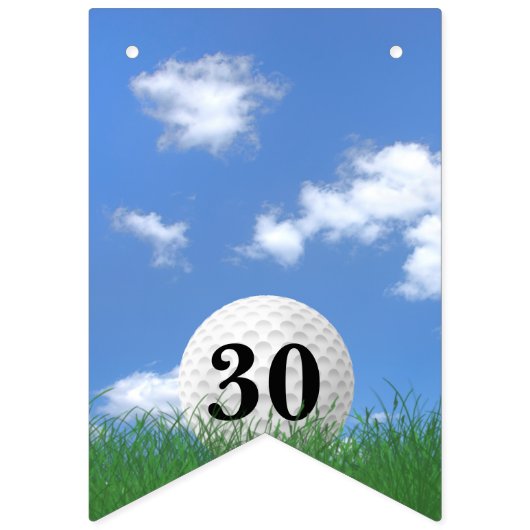 30歳の誕生日のバンティングフラッグのゴルフボール バンティングフラッグ (第1の旗)