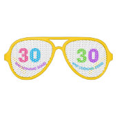30歳の誕生日のパーティーおもしろい、良い感じ アビエーターサングラス (正面)