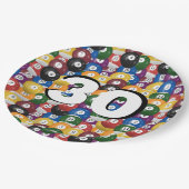 30歳の誕生日のビリヤード・ボール ペーパープレート (アングル)