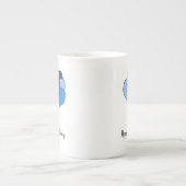 30歳の誕生日のブルーバルーン ボーンチャイナマグカップ (正面)