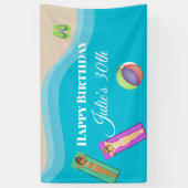 30歳の誕生日のプールパーティーバナー 横断幕 (縦)