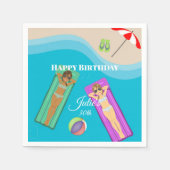 30歳の誕生日のプールパーティー スタンダードカクテルナプキン (正面)