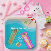 30歳の誕生日のプールパーティー ペーパープレート (パーティー)
