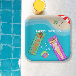 30歳の誕生日のプールパーティー ペーパープレート