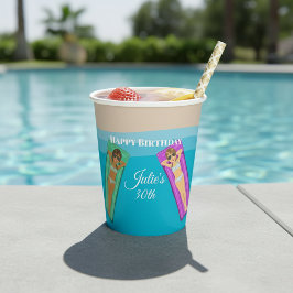 30歳の誕生日のプールパーティー 紙コップ