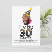 30歳の誕生日の写真ありがパーソナライズされたとうございます カード (スタンド正面)