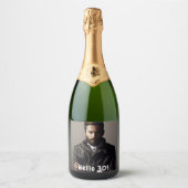 30歳の誕生日の写真こんにちは30人の男性 スパークリングワインラベル (正面)