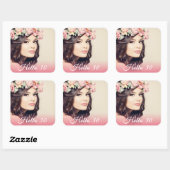 30歳の誕生日の写真こんにちは30歳の女性 スクエアシール (シート)