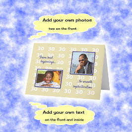 30歳の誕生日の写真と文字 カード