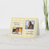 30歳の誕生日の写真と文字 カード (正面)