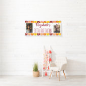 30歳の誕生日の写真カラフル花 横断幕 (インサイチュ)