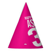 30歳の誕生日の写真ホイパーソナライズされたトホットピンク パーティーハット (左)