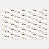 30歳の誕生日の写真金ゴールド白黒のラッピング ラッピングペーパーシート (正面2)