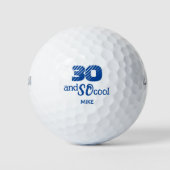 30歳の誕生日の友人ギフト – 青クールい30年 ゴルフボール (正面)