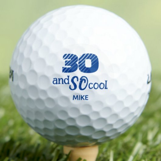 30歳の誕生日の友人ギフト – 青クールい30年 ゴルフボール